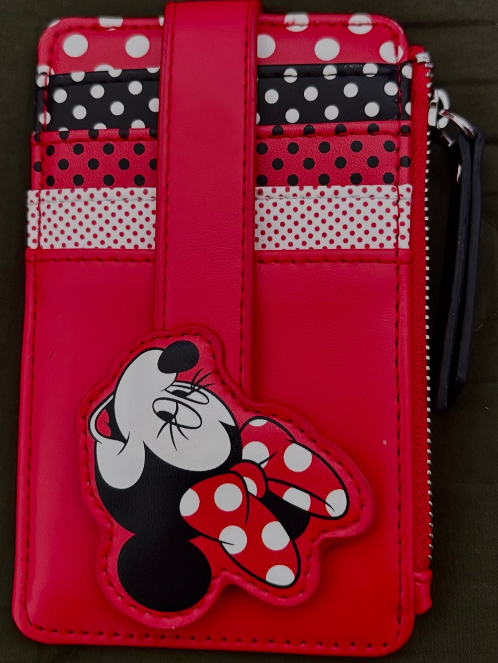 Red Minnie Mouse Polka Dot Disney Park Cardholder
